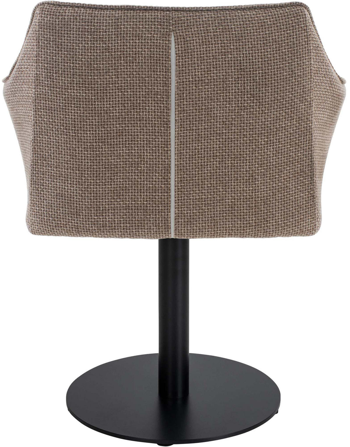 SESSEL Stoff Terrabraun - Dunkelbraun/Schwarz, Textil/Metall (64/75/48cm) - CLP
