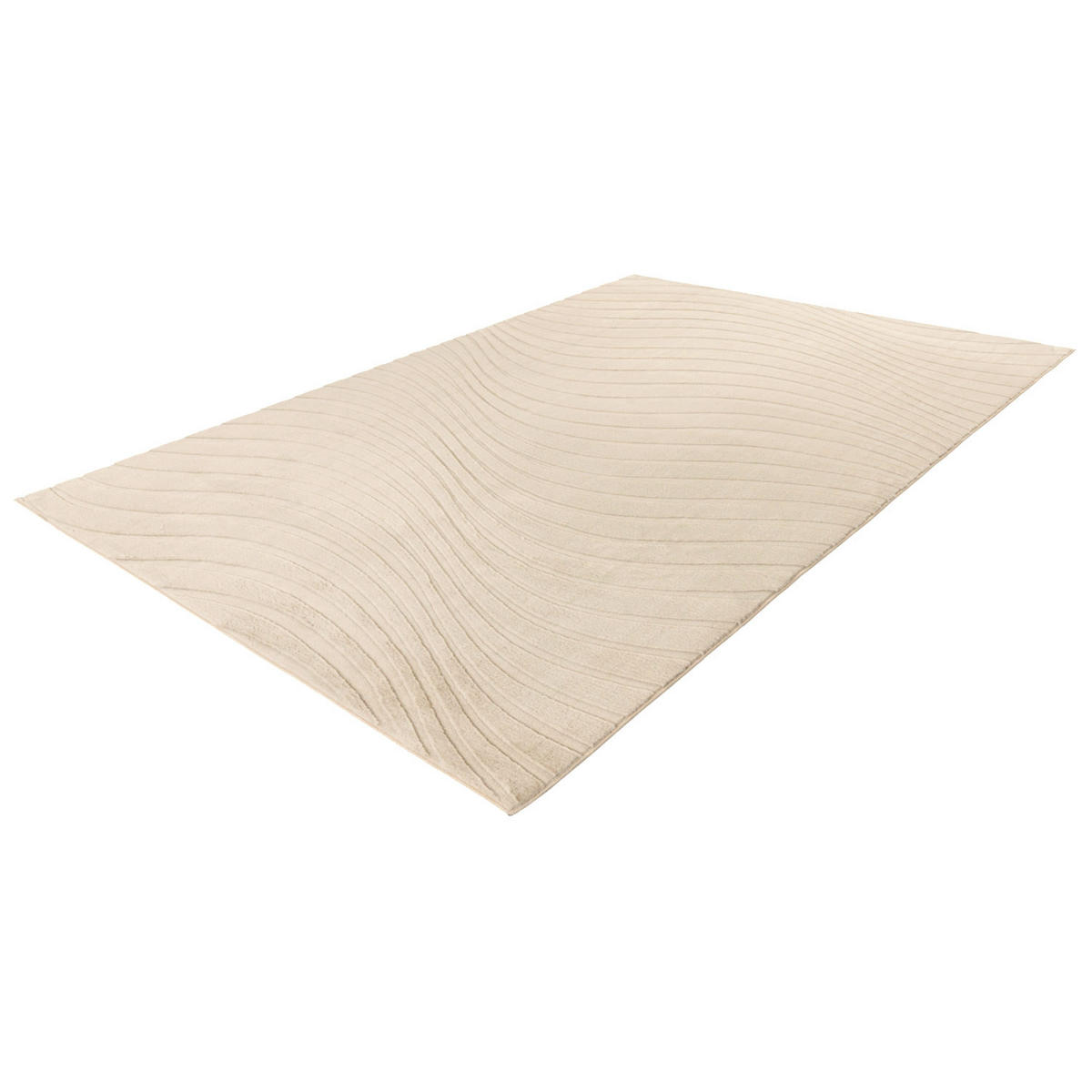 KURZFLOR-TEPPICH Waves 503 Beige 200x290 cm - Beige, Textil (200/290cm) - carpet city