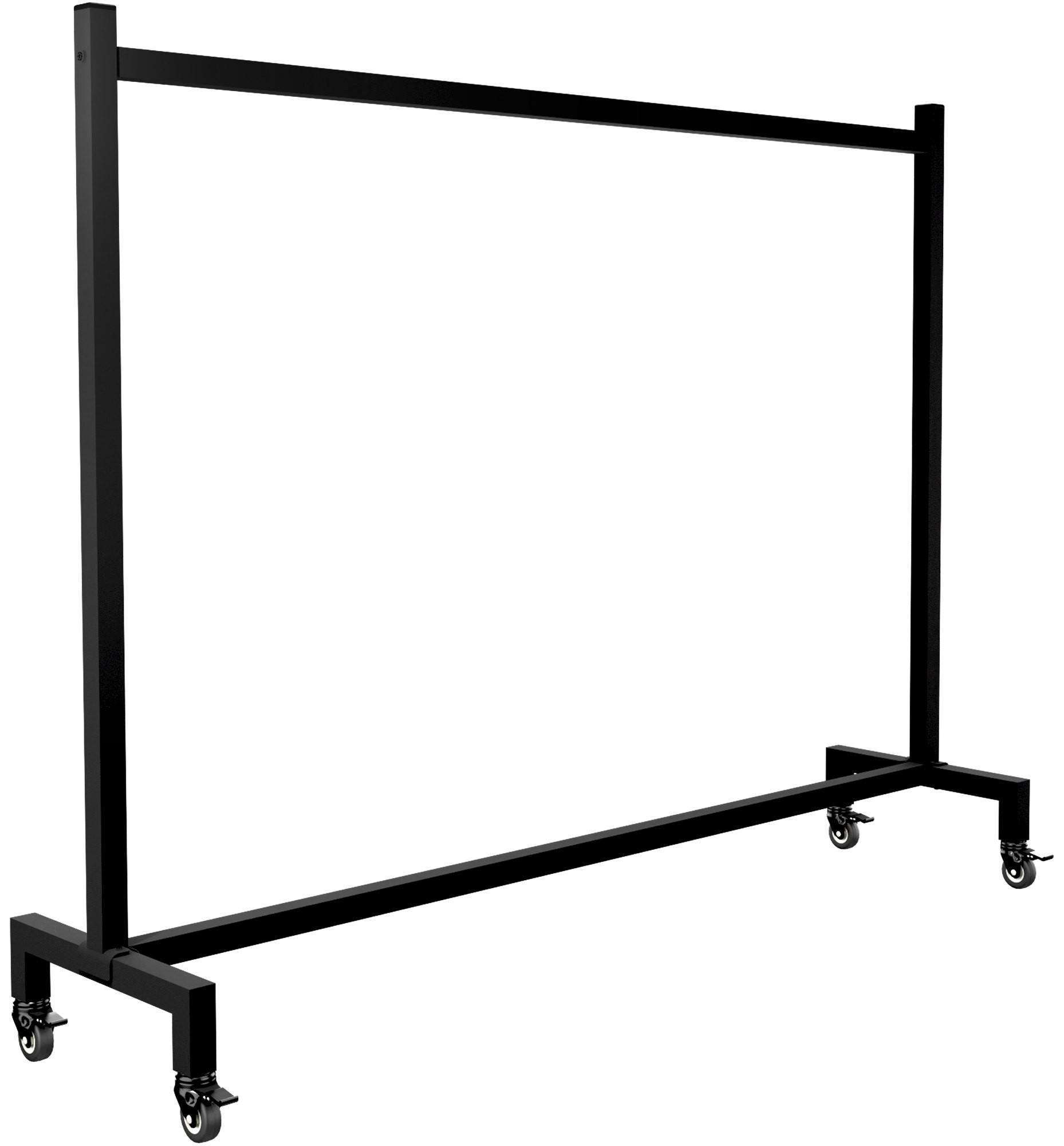 KLEIDERSTÄNDER 150x38x120-schwarz-Edelstahl - Schwarz, Metall (150/120/38cm) - CLP