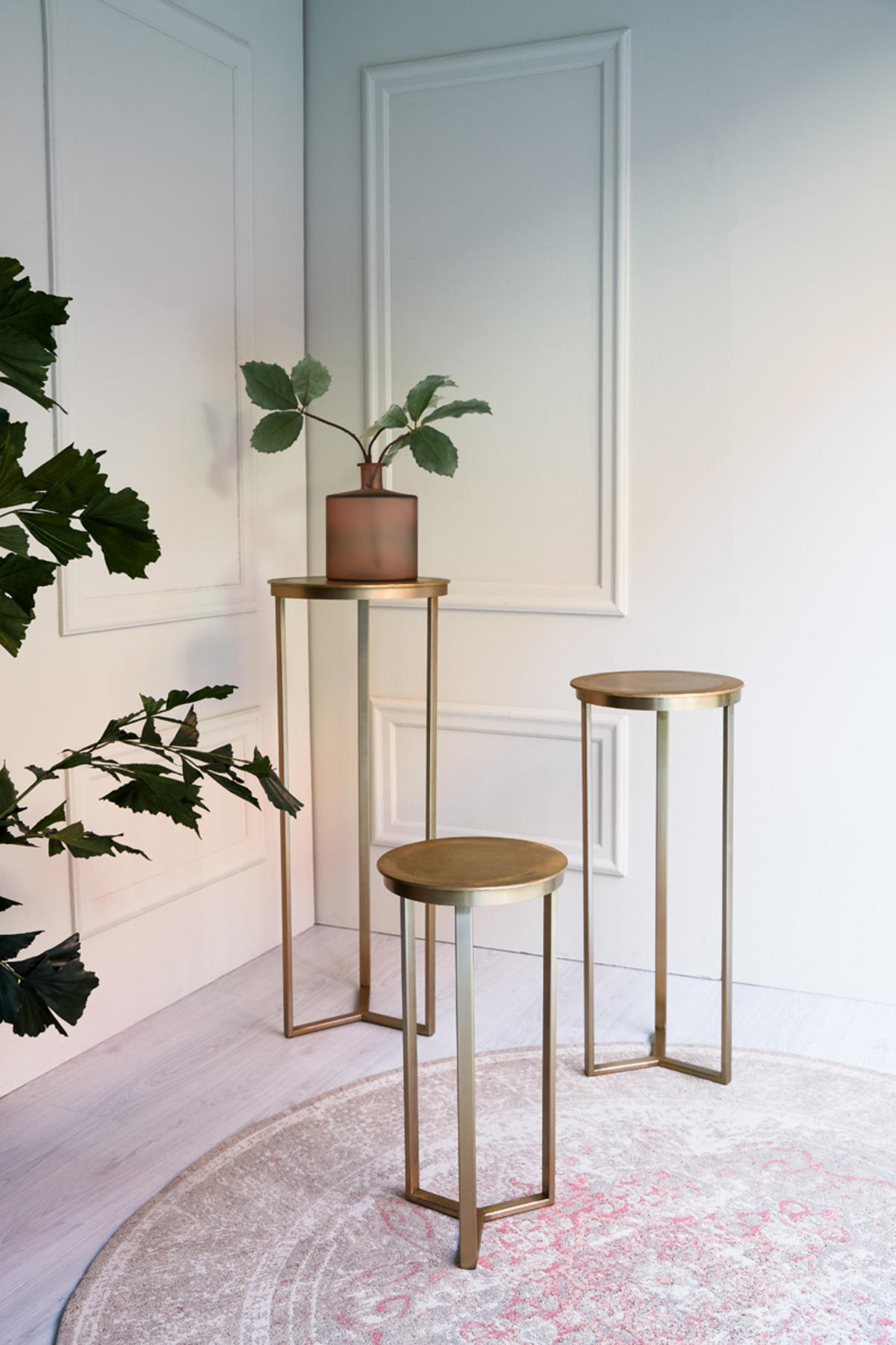 SÄULE Retiro Gold Ø30/60,5 cm - Goldfarben, Metall (30/30/60.5cm) - Light & Living