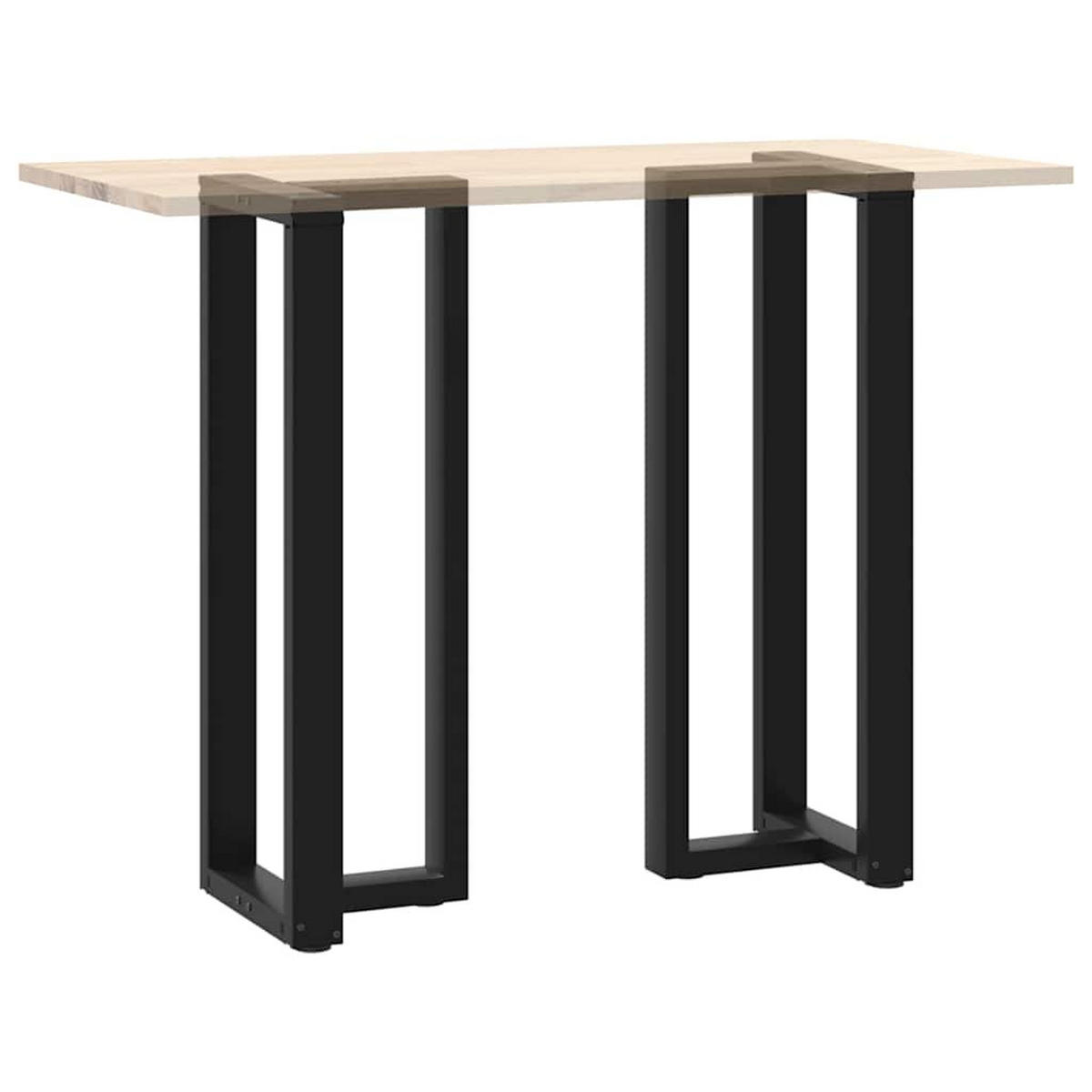 BARTISCHBEIN Liegen Füße 50/35/111 cm Schwarz Stahl - Schwarz, Metall (35/111/50cm) - vidaXL