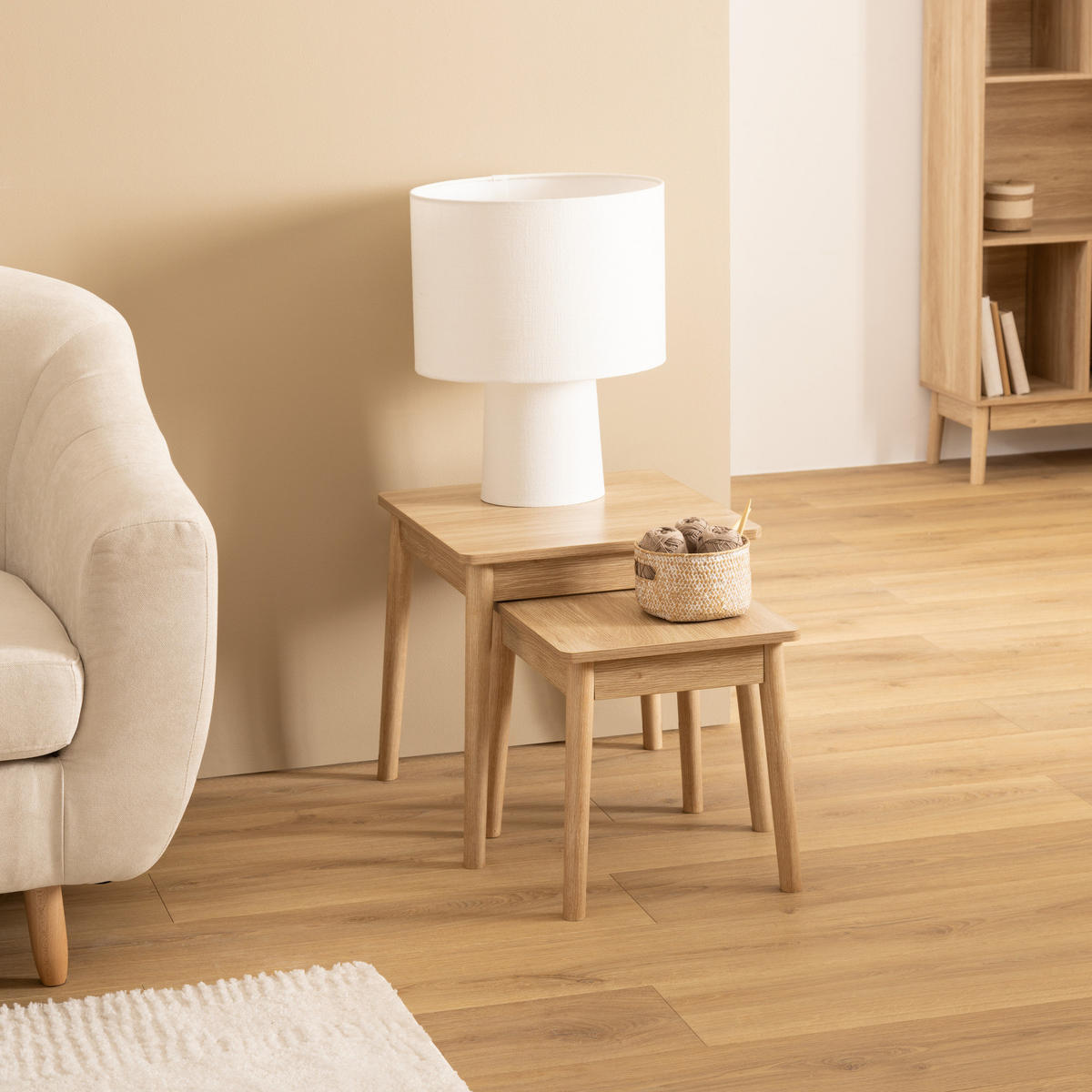COUCHTISCHE 2er-Set Abana Braun - Braun, Holzwerkstoff (45/45/45cm) - 5five Simply Smart