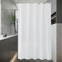 DUSCHVORHANG Weiß 140 x 200 cm Textil Wasserdicht Schnell Trocknend - Weiß, Textil (140/200cm)