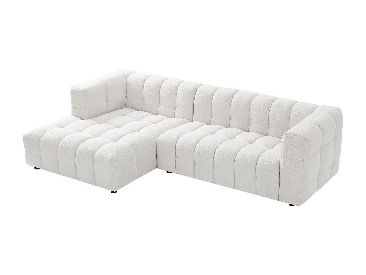 SOFA - 4 Personen - stoff - weiß Lerici - Weiß, Holz/Textil (260/74/158cm) - Vente-Unique
