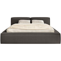 POLSTERBETT Tilves Slim Grafitgrau 180x200 cm - Schwarz/Graphitfarben, Kunststoff/Textil (180/200cm) - Selsey