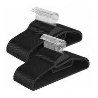 VEŠIAK na šaty - čierna, kov/plast (0.5cm) - Relaxdays