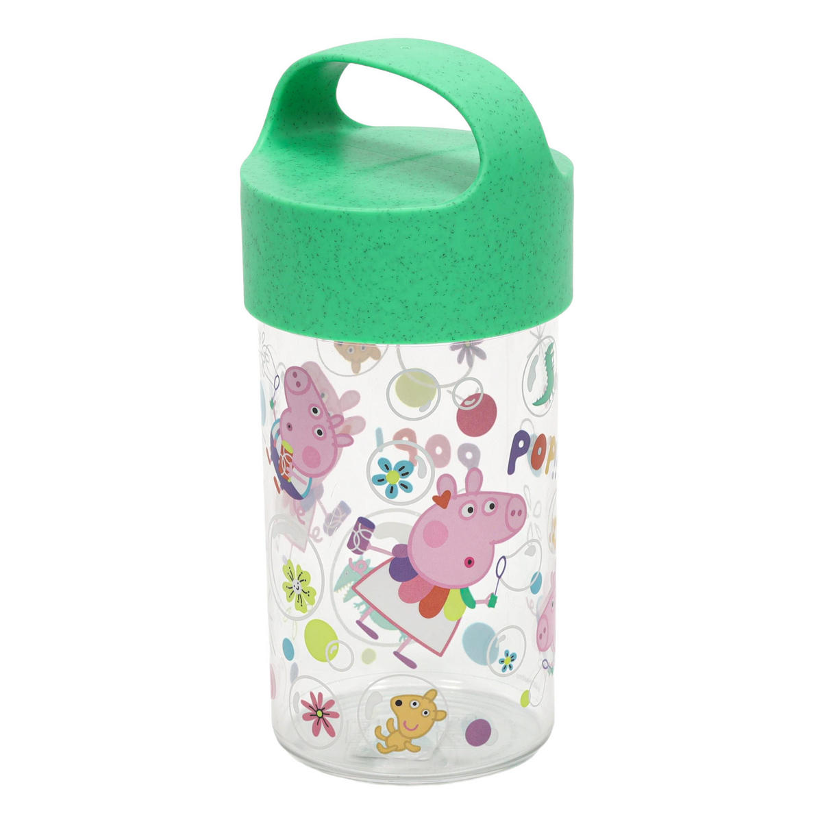 SNACK-/TRINKBEHÄLTER Buddy Peppa Pig 500 ml - Grün, Kunststoff (8.1/17.7/8.1cm)