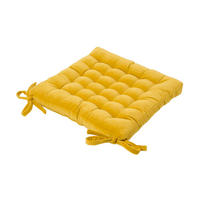 STUHLKISSEN Samt senfgelb 40/40/5 cm - Gelb, Textil (40/40/5cm) - Homescapes
