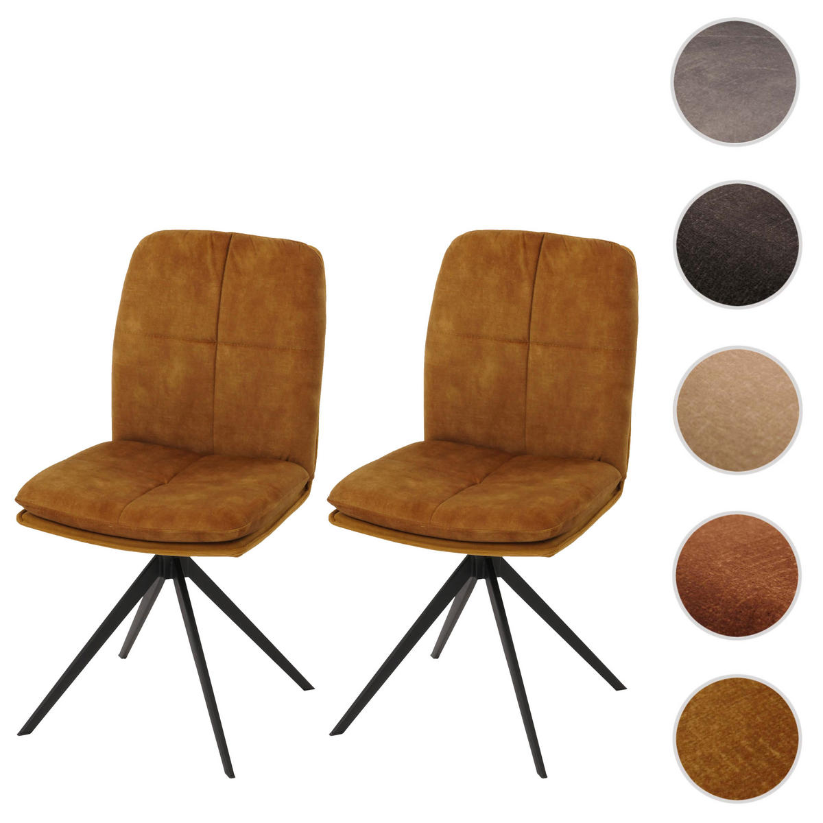 ESSZIMMERSTUHL Gelb 2er-Set - Gelb, Textil (47/90/56cm) - MCW