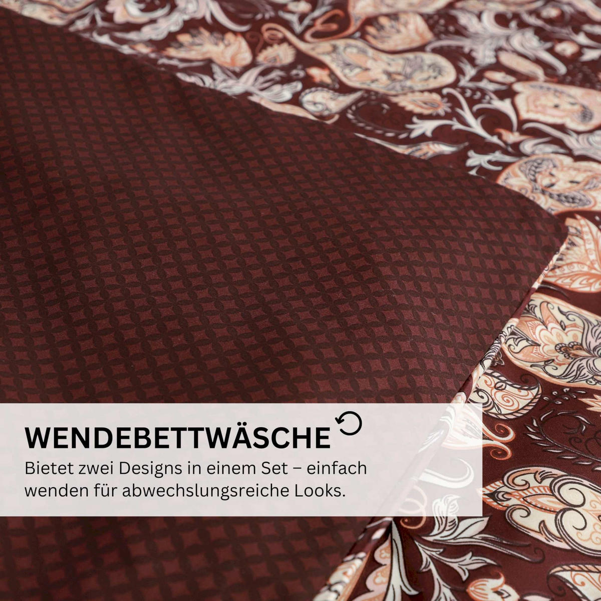 SATIN BETTWÄSCHE SALMLO - Rot, Textil (140/200cm) - Esprit
