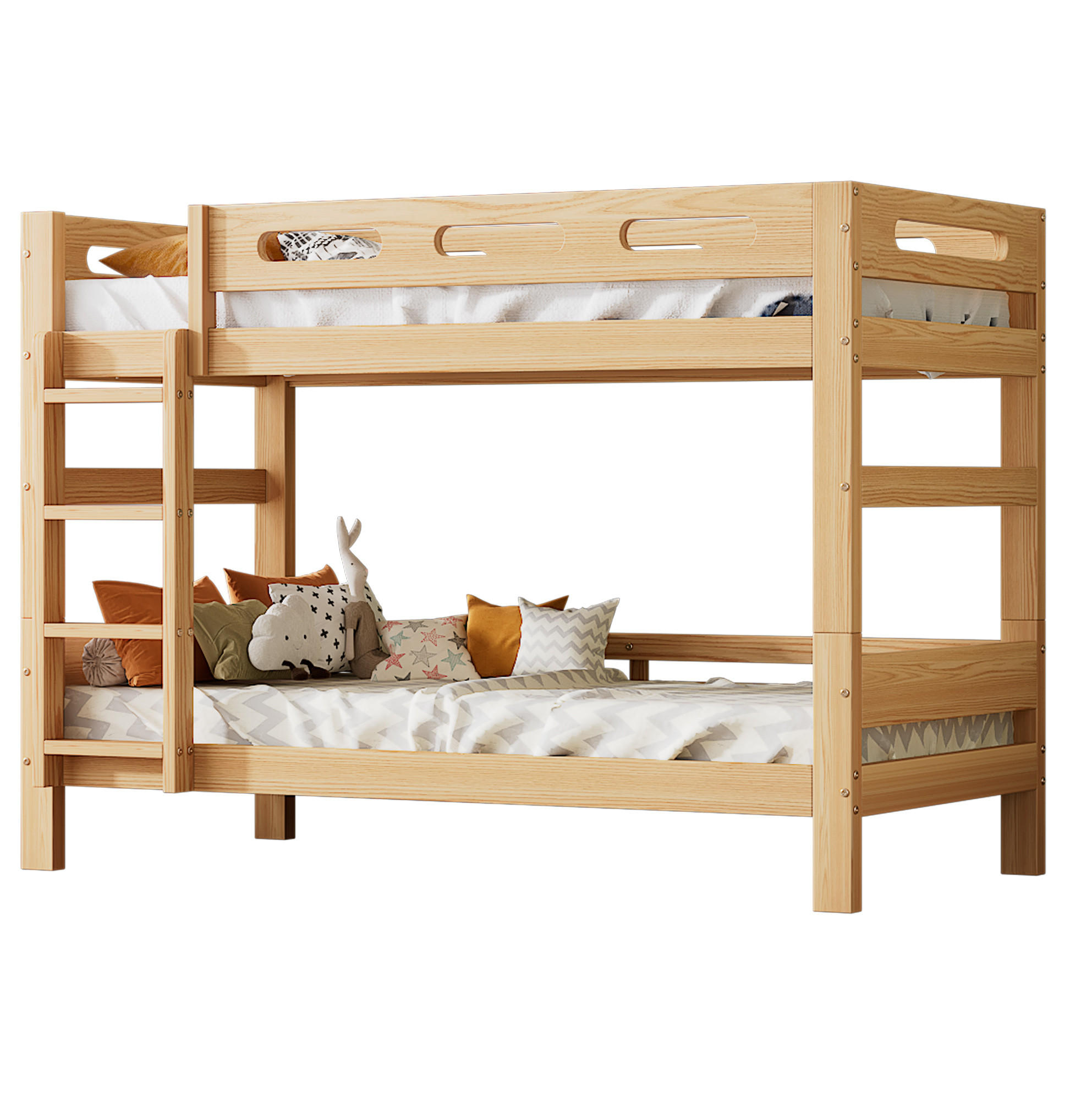 ETAGENBETT 90/200 cm aus Kiefernholz mit trennbarer Funktion Natur - Naturfarben, Holz (90/200cm) - Modenvie