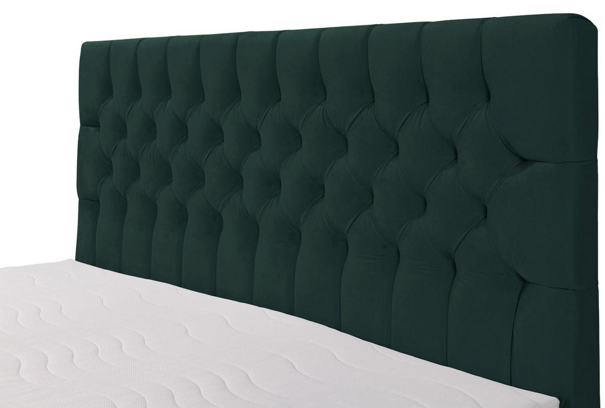 BOXBETT Daissy Flaschengrün Samt 160x200 cm - Grün, Textil (160/200cm) - Selsey