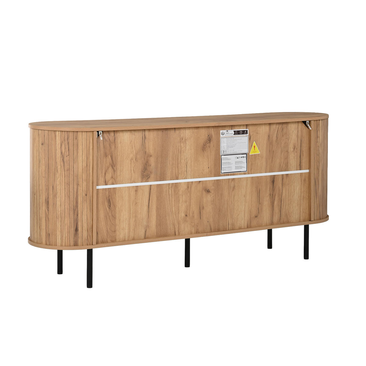 PŘÍBORNÍK Přírodní se 4 posuvnými dvířky, 160 × 40 × 70 cm - přírodní, kompozitní dřevo (160/70/40cm) - Urban Meuble