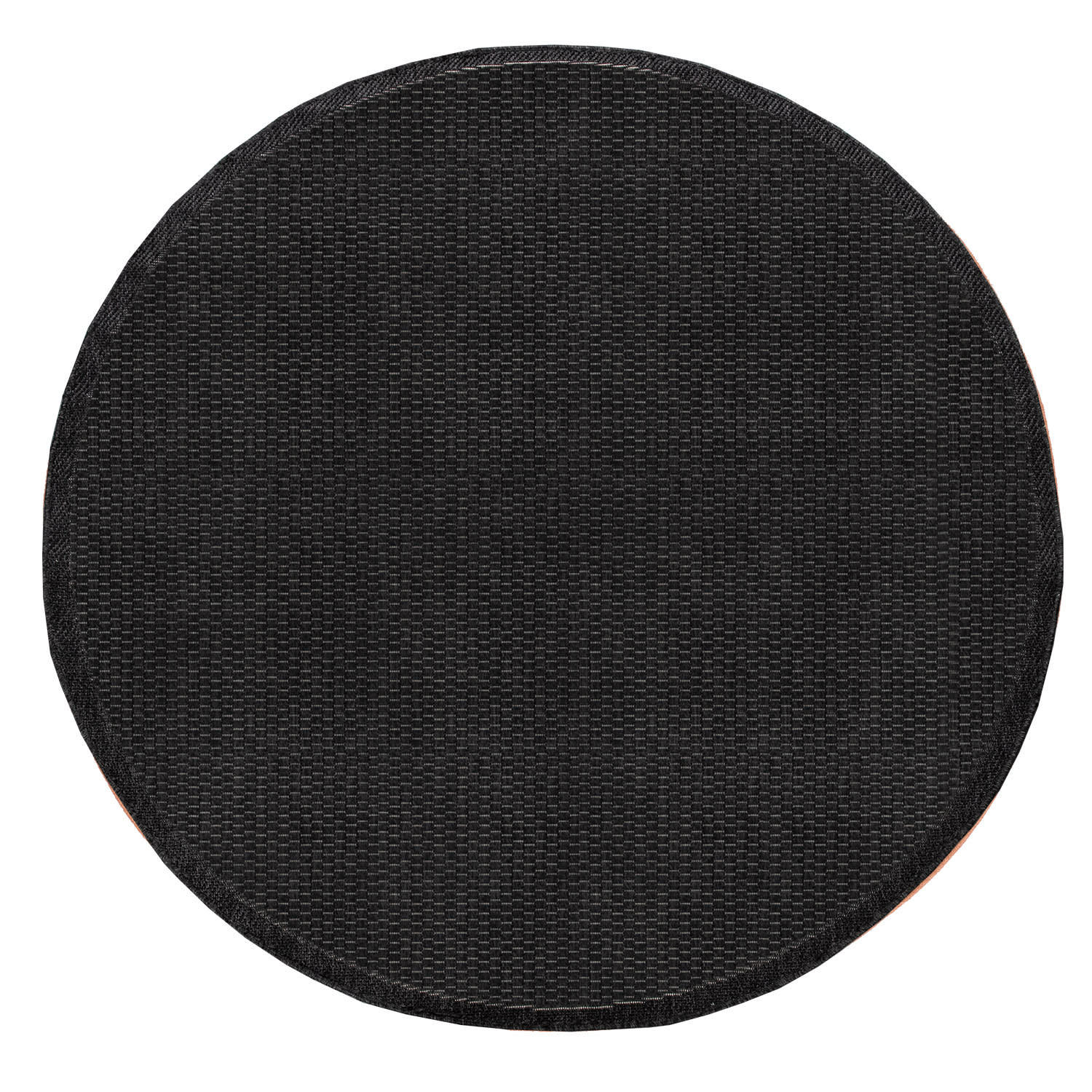 OUTDOOR Teppich Natur Balkon, Terrasse schmutzabweisend Schwarz Rund 200D - Schwarz, Textil (200/200cm) - KADIMA DESIGN