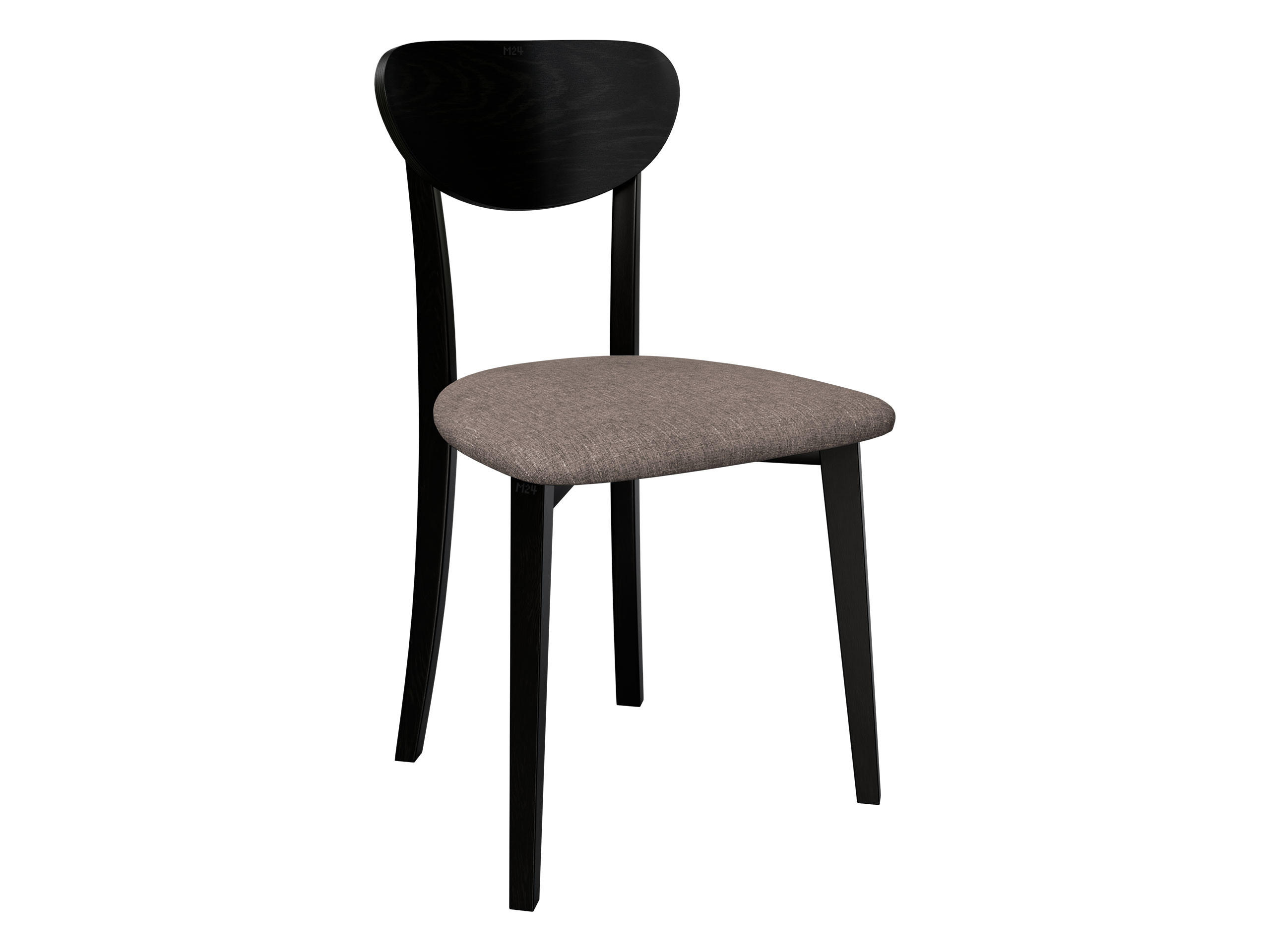 ESSZIMMERSTUHL Hugo VII - Hellbraun/Schwarz, Holz/Textil (47/86/48cm) - MIRJAN24