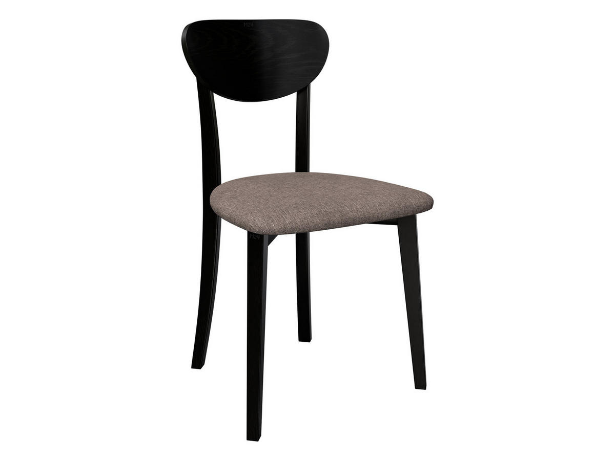 ESSZIMMERSTUHL Hugo VII - Hellbraun/Schwarz, Holz/Textil (47/86/48cm) - MIRJAN24