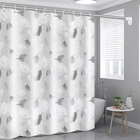DUSCHVORHANG 180 x 200 cm Badewanne schimmelresistent wasserdicht Badezimmer - Transparent, Kunststoff (200/180cm) - MCBOSON