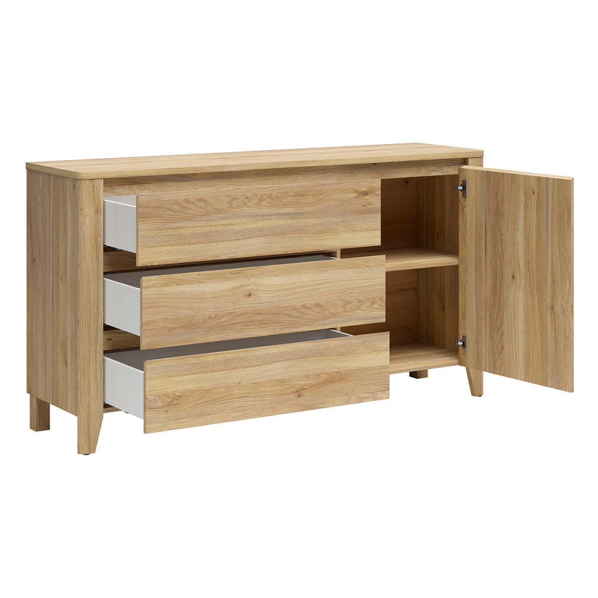 KOMODA Samara Dřevo - hnědá, kompozitní dřevo (161/90/42.5cm) - Petits-meubles