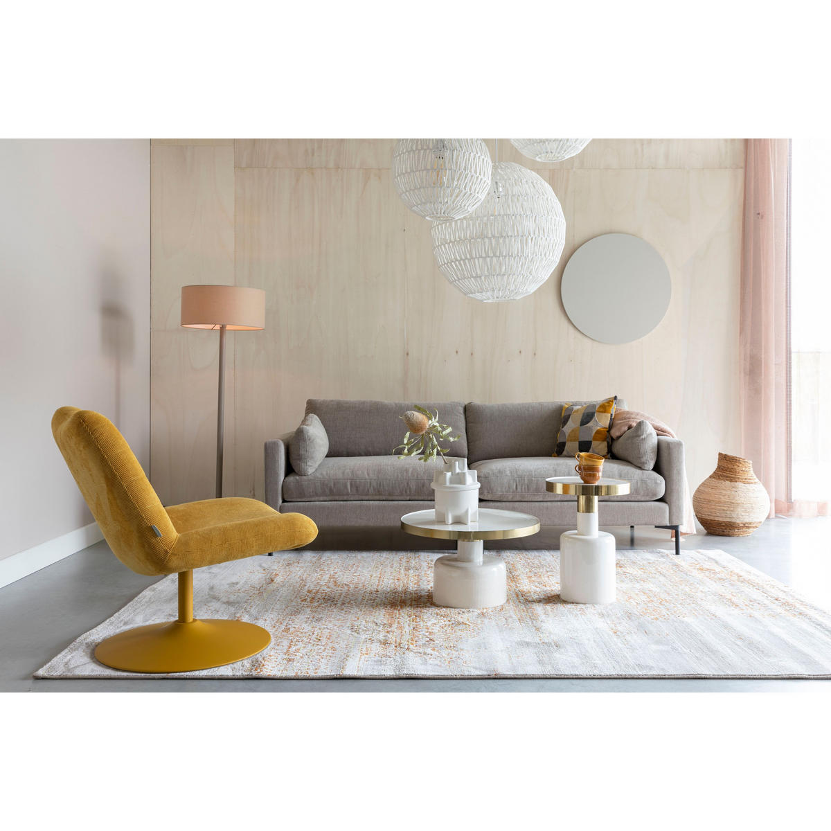 TEPPICH Magic 200x290 cm Grau/ Orange - Orange, Kunststoff (200/290cm) - Zuiver