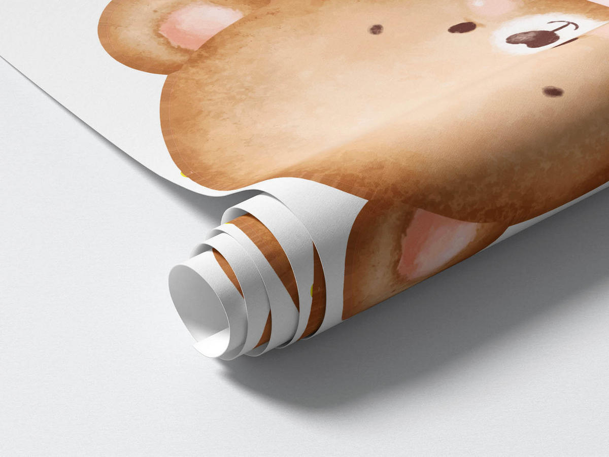 WANDAUFKLEBER 80x140cm - Niedliche Teddybären - Multicolor, Kunststoff (80/140/0.1cm) - Wallfluent