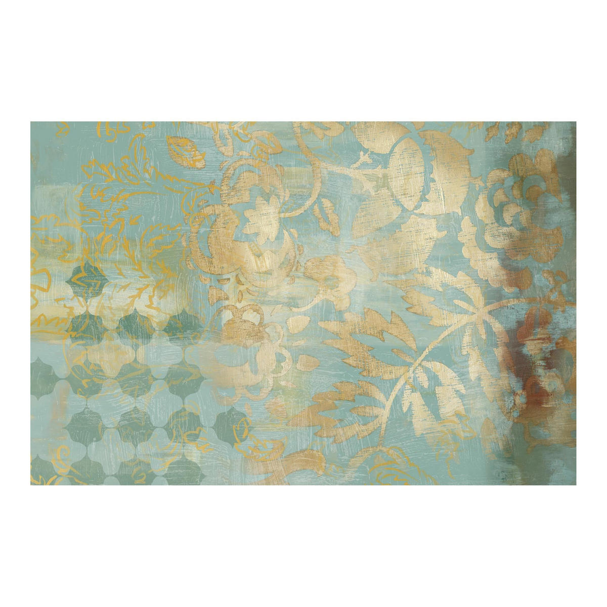 FOTOTAPETE Marokkanische Collage in Gold und Türkis II 336/225 cm - Goldfarben, Papier (336/225cm) - Bilderwelten