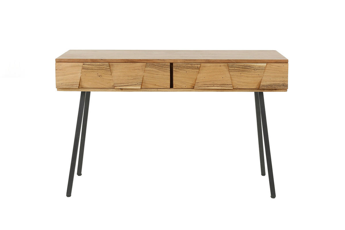 KONSOLENTISCH ANYL Braun Holz - Schwarz/Braun, Holz (40/125/77cm) - KAWOLA