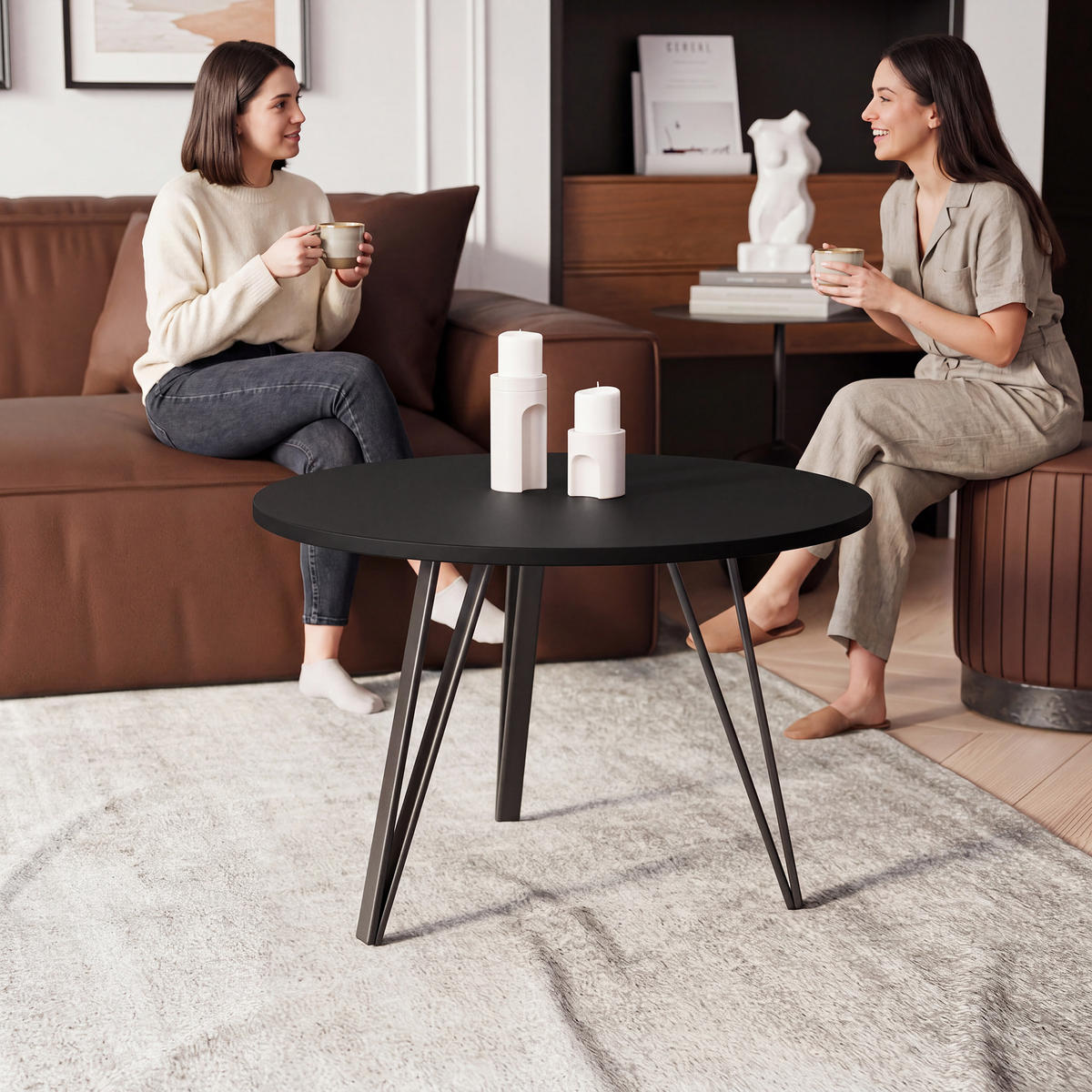COUCHTISCH RIO schwarz - Schwarz, Holzwerkstoff (67/67/45cm) - Idohome