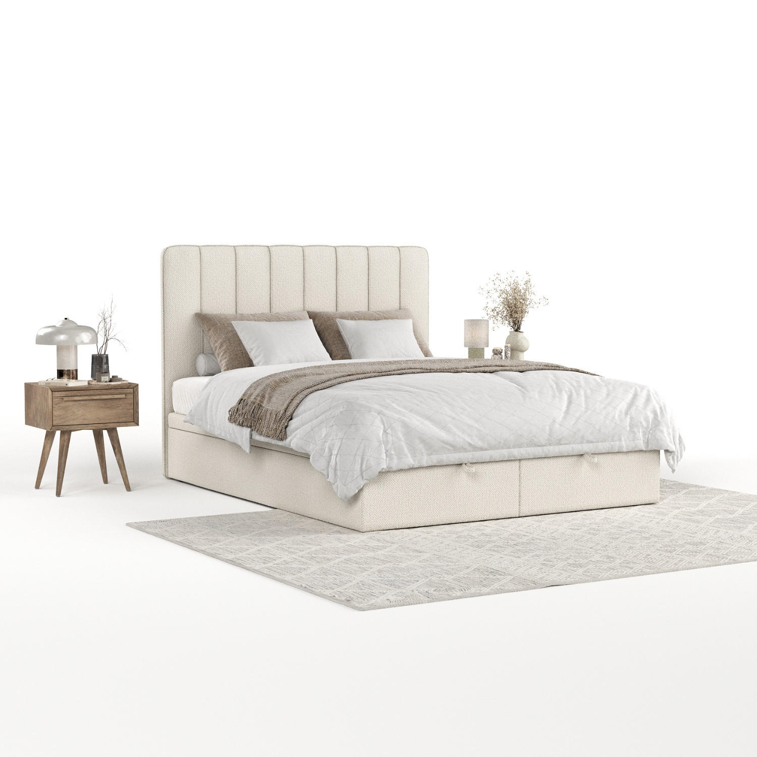 AltaBeds Polsterbett Sand 140x200 cm