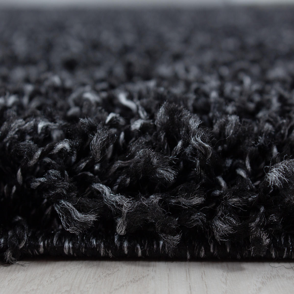 TEPPICH Hochflor Unifarben Polypropylen Wohnzimmer Shaggy Anthrazit Rechteckig 140x200 - Anthrazit, Textil (140/200cm) - KADIMA DESIGN