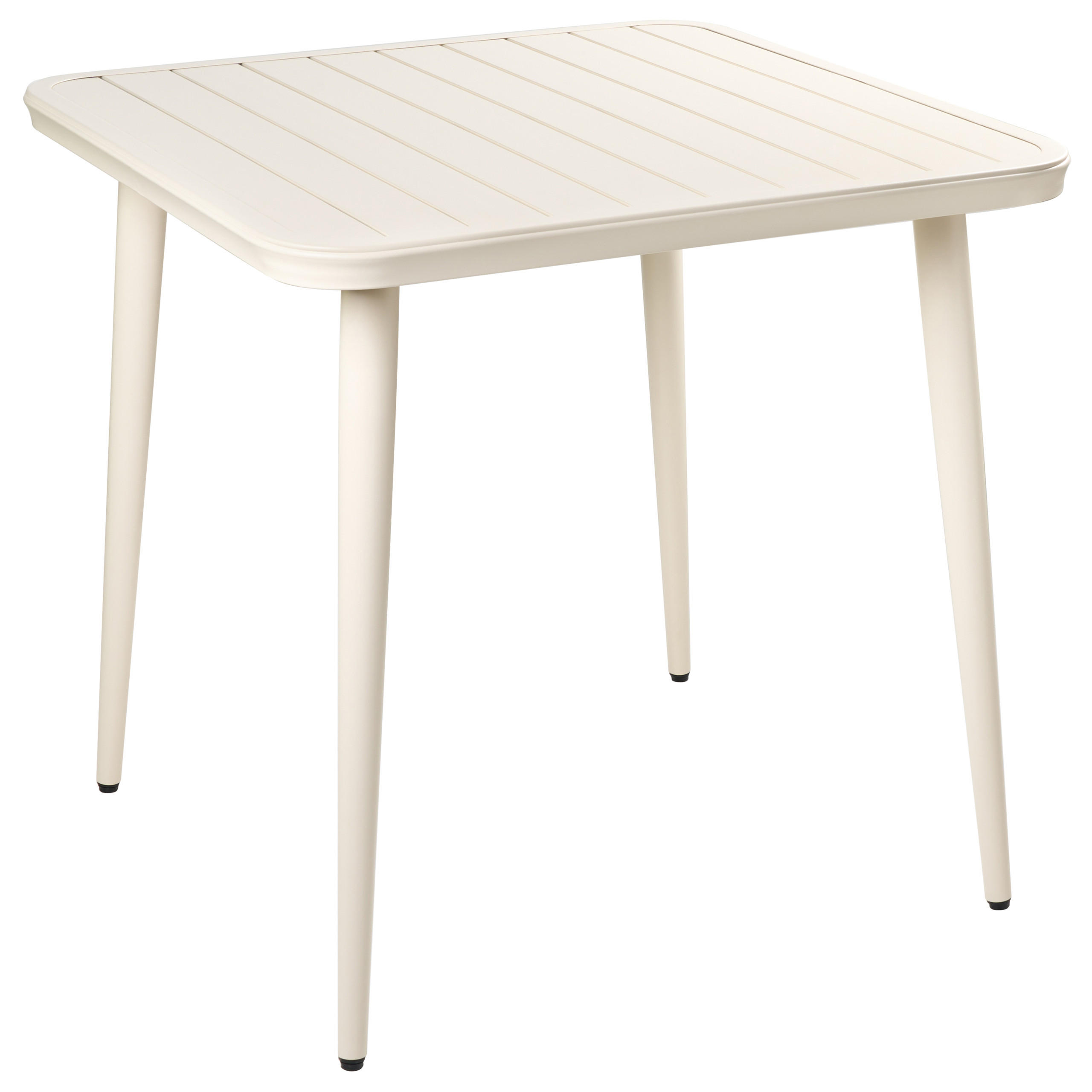 GARTENTISCH 80/80 cm Hellbeige Naturno - Beige, Metall (80/80/77cm) - Beliani
