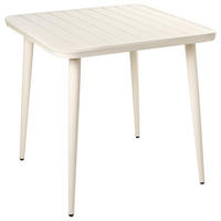 GARTENTISCH 80/80 cm Hellbeige Naturno - Beige, Metall (80/80/77cm) - Beliani