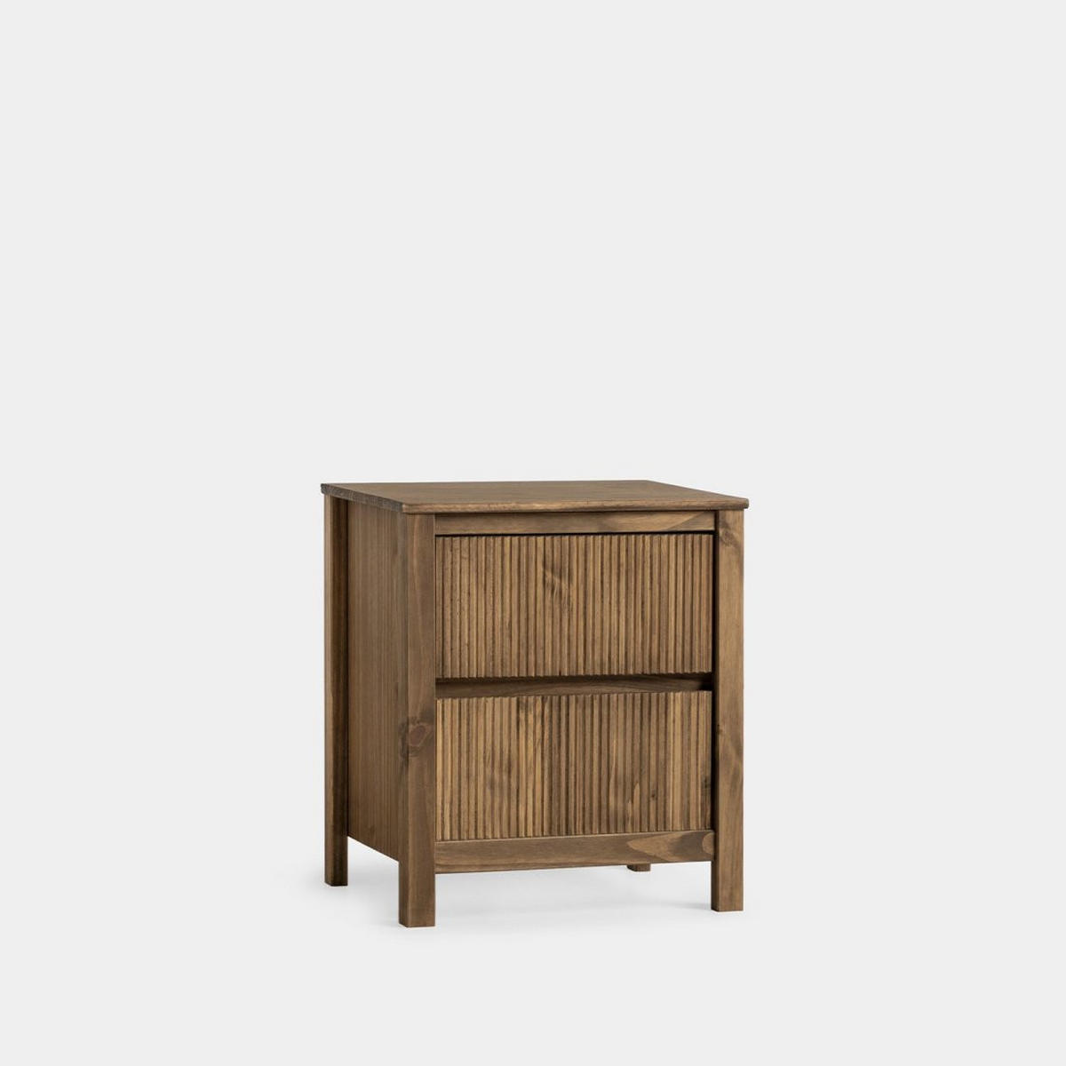 NACHTTISCH 2 SCHUBLADEN Hanne Natürlich 50 cm x 58 cm - Naturfarben, Holz (50/58/39cm) - Klast Home