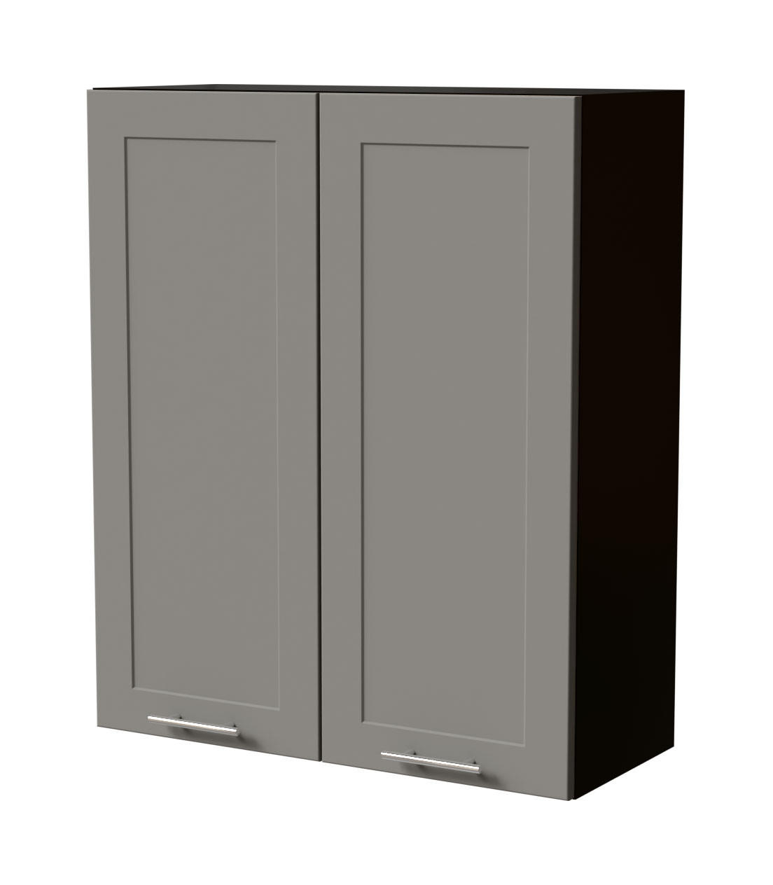 HÄNGESCHRANK Oslo W4/80 Schwarz / Dust Grey Matt 80 / 32,5 / 96cm - Schwarz/Grau, Holz/Holzwerkstoff (80/96/32.5cm) - Feldmann-Wohnen