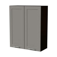 HÄNGESCHRANK Oslo W4/80 Schwarz / Dust Grey Matt 80 / 32,5 / 96cm - Schwarz/Grau, Holz/Holzwerkstoff (80/96/32.5cm) - Feldmann-Wohnen