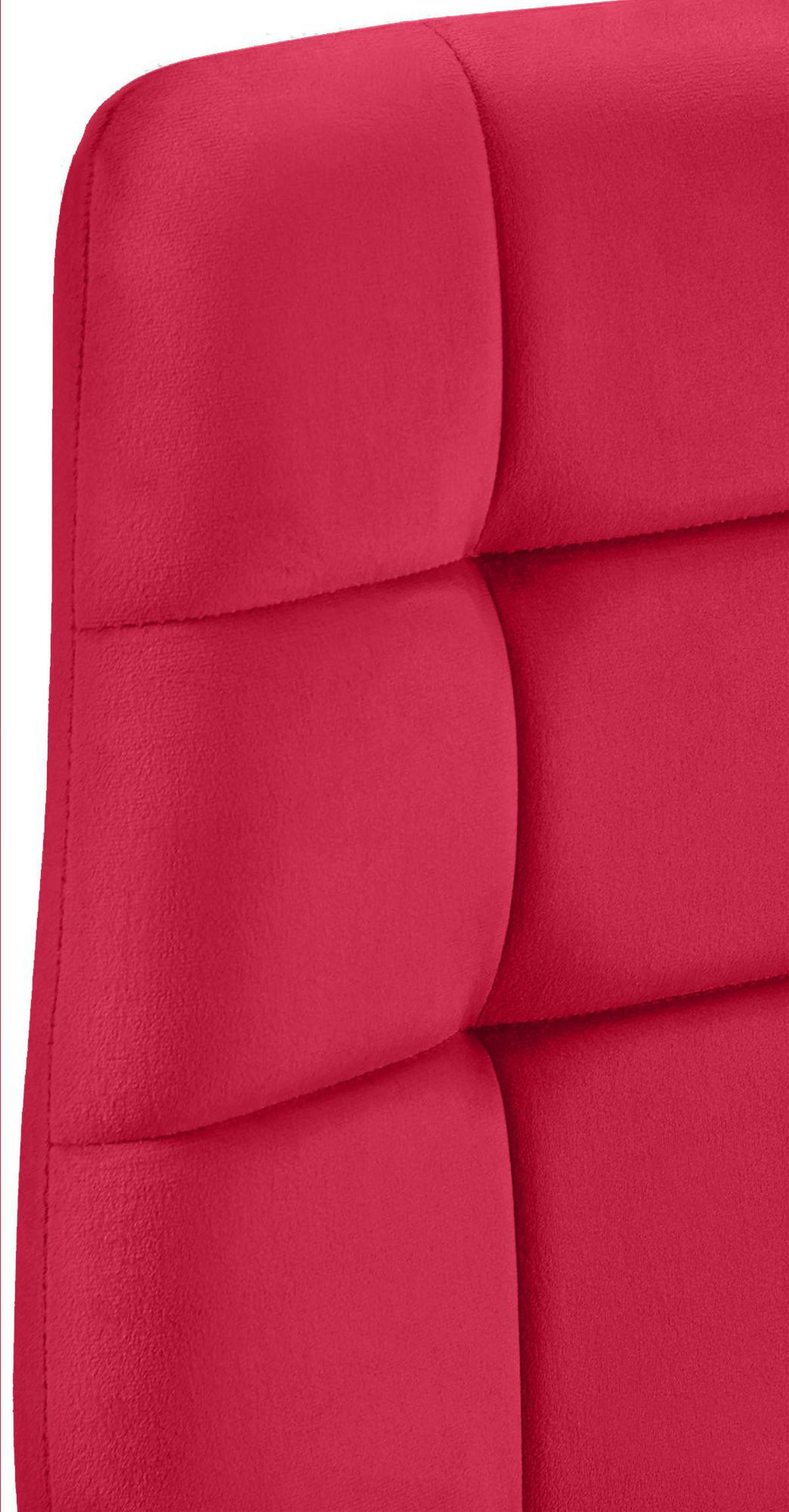 STUHL Samt Rot - Rot, Textil/Metall (45/84/55cm) - CLP