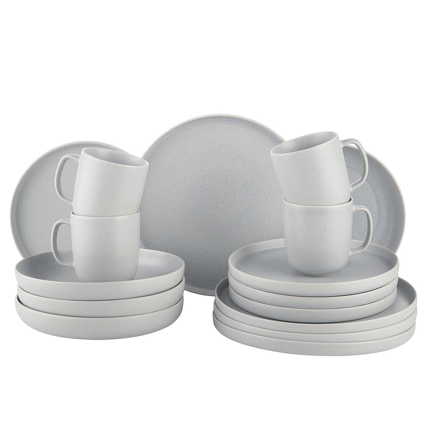 GESCHIRR-SET (16-teilig) Casa Nova - Grau, Keramik (27/1/27cm) - Butlers