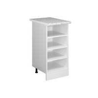 KÜCHENREGAL R-Line Weiß 40 cm, AP Marmor - Weiß, Holzwerkstoff (40/81.6/60cm) - Vicco