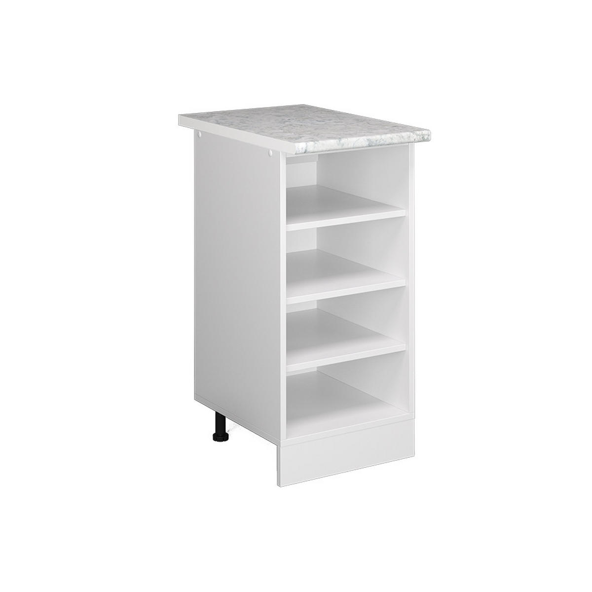 KÜCHENREGAL R-Line Weiß 40 cm, AP Marmor - Weiß, Holzwerkstoff (40/81.6/60cm) - Vicco
