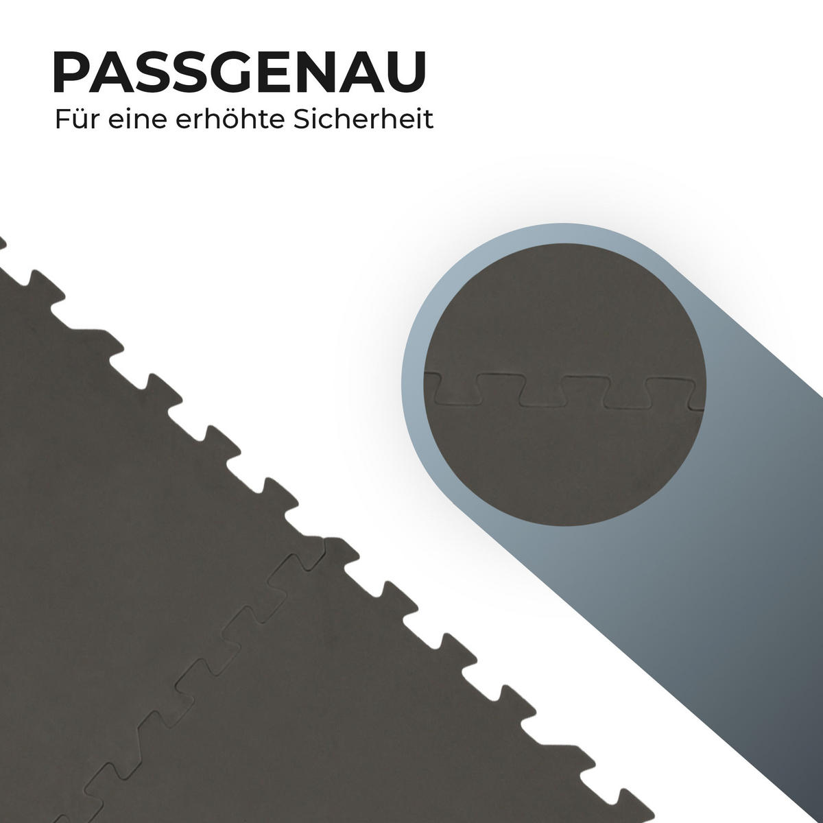 BODENSCHUTZMATTE für Pool Anthrazit 50x50cm (8 Stück - 2m²) - Anthrazit, Kunststoff (50/50cm) - Bestlivings