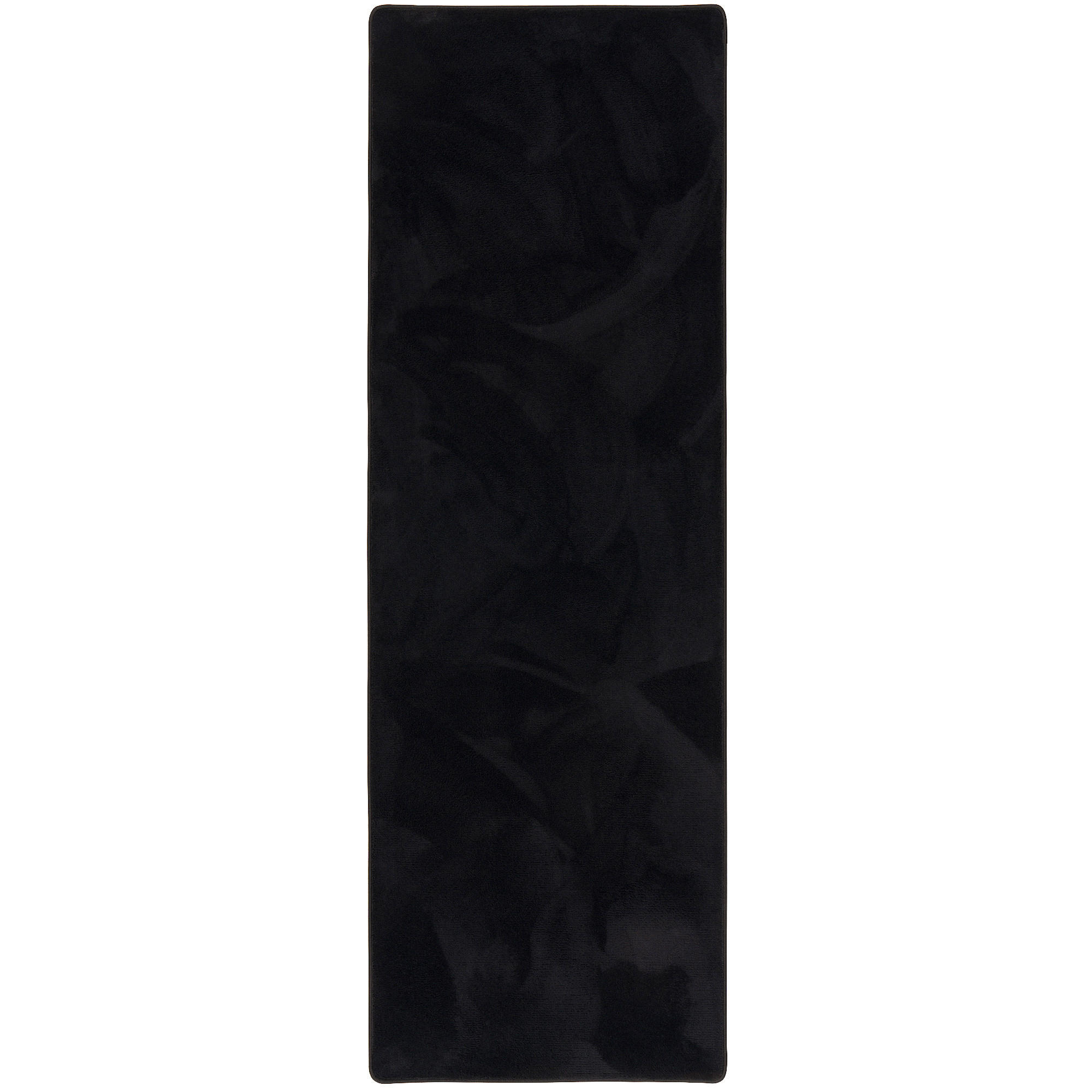 LUXUS SUPER SOFT HOCHFLOR LANGFLOR TEPPICH LÄUFER DELUXE - Schwarz, Textil (100/100cm) - Snapstyle