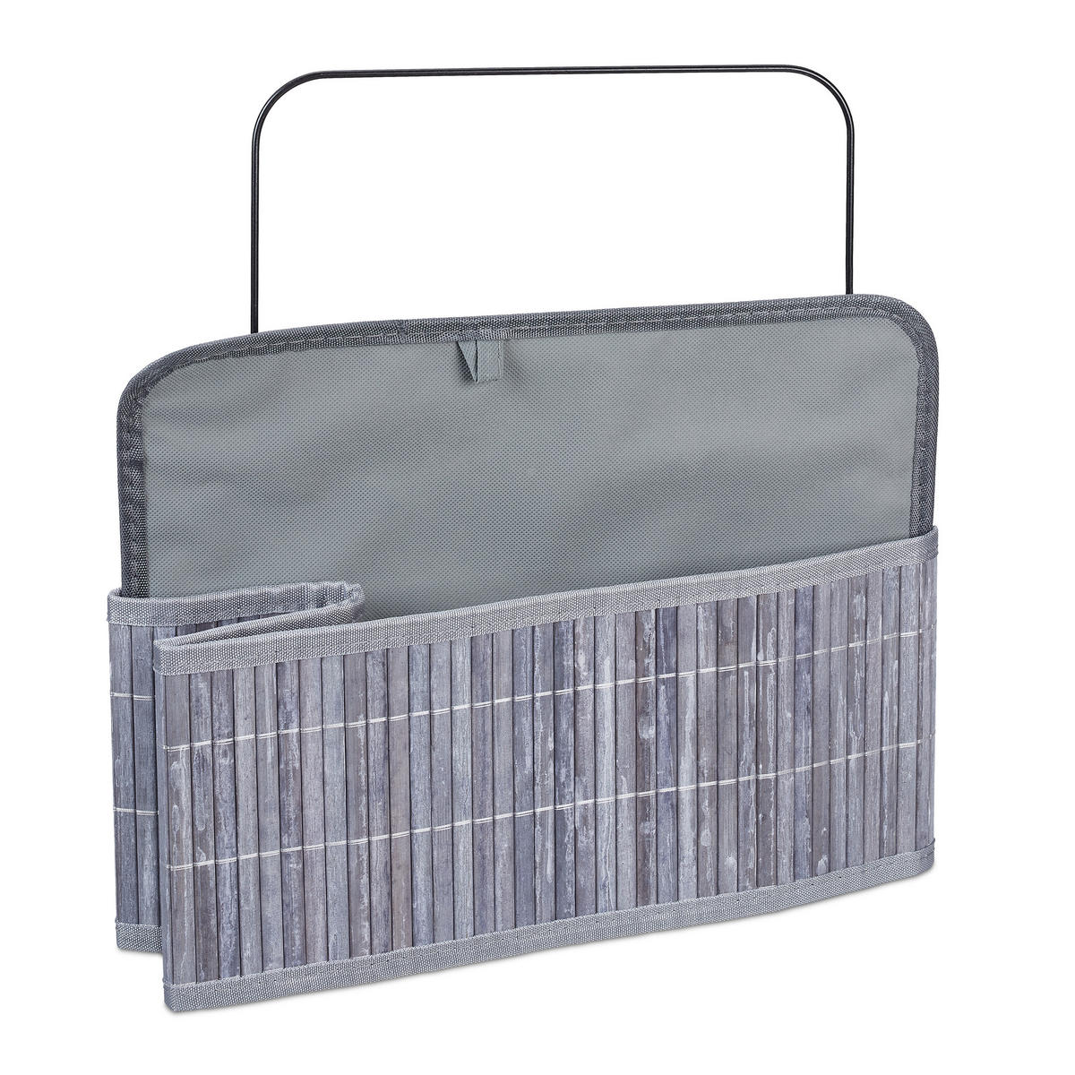 AUFBEWAHRUNGSKORB - Multicolor, Holz/Textil (38/16.5/28.5cm) - Relaxdays