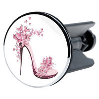 WASCHBECKENSTÖPSEL Schuh - Pink, Kunststoff/Metall (4/7/7cm) - Sanilo