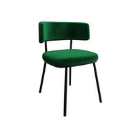 POLSTERSTUHL Iga - Schwarz/Grün, Textil/Metall (58/75/57cm) - MIRJAN24