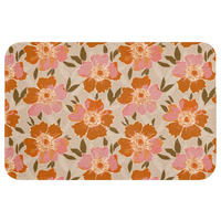 KÚPEĽŇOVÁ PREDLOŽKA Kvety - Motív - Retro 60x40 cm - viacfarebná, textil/plast (60/40cm) - OnlyWow