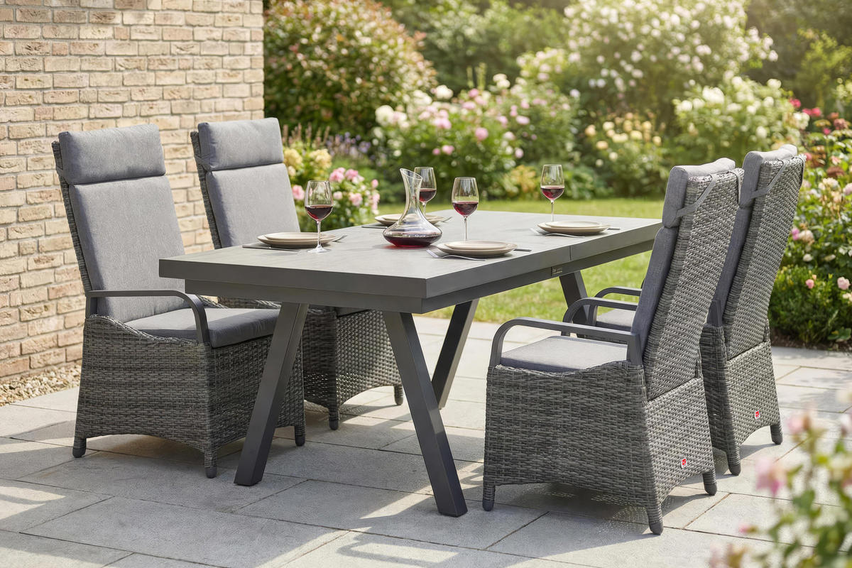 GARTENSTUHL Trenton 67x59,5x110 cm, Kunststoff Anthrazit - Anthrazit, Kunststoff (59.5/110/67cm) - dasmöbelwerk