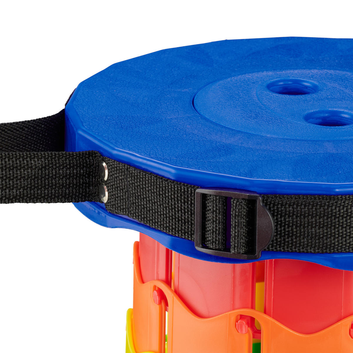 TELESKOPHOCKER - Multicolor, Kunststoff (25/44.5/25cm) - Relaxdays