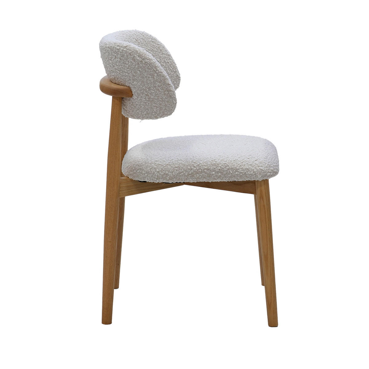 ESSZIMMERSTUHL 2er Set 2er-set aus Stoff mit Eichenholz, beige - Beige/Naturfarben, Holz/Textil (48/78/51cm) - Giga Meubel