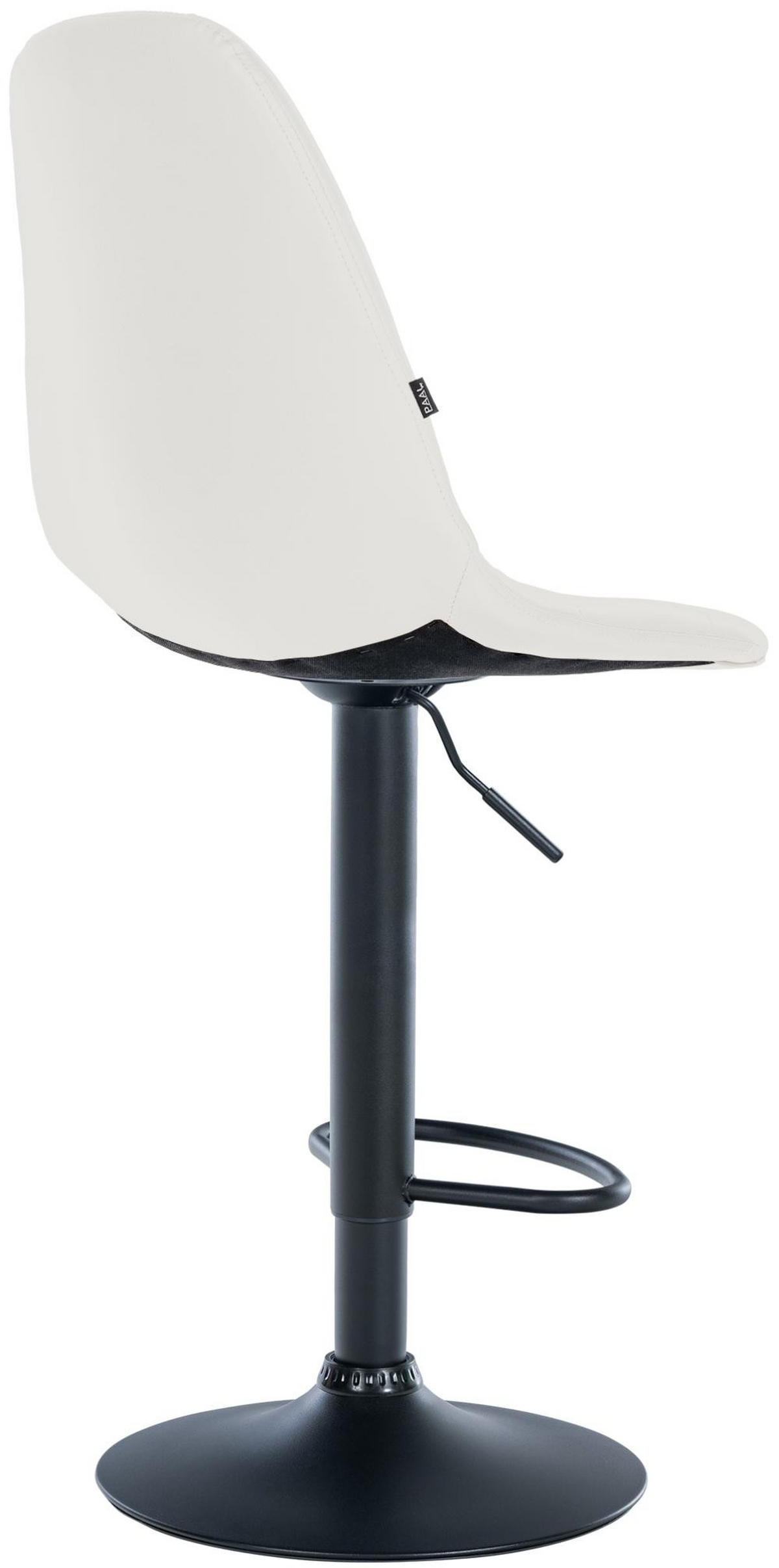 BARHOCKER Metall weiß - Weiß, Textil/Metall (47/58/56cm) - CLP