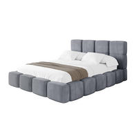 POLSTERBETT mit Bettkasten und Lattenrost, Bett mit Matratze H3/H4, Kopfteil, Boxbett, Doppelbett mit Stauraum - NATA 120x200 Grau - Grau, Holzwerkstoff/Textil (120/200cm) - ALTDECOR