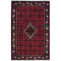 TEPPICH Assadabad Rot 153/100 cm Schurwolle - Rot, Textil (100/153cm) - Looma